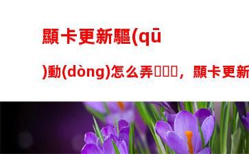 顯卡更新驅(qū)動(dòng)怎么弄，顯卡更新驅(qū)動(dòng)怎么更新